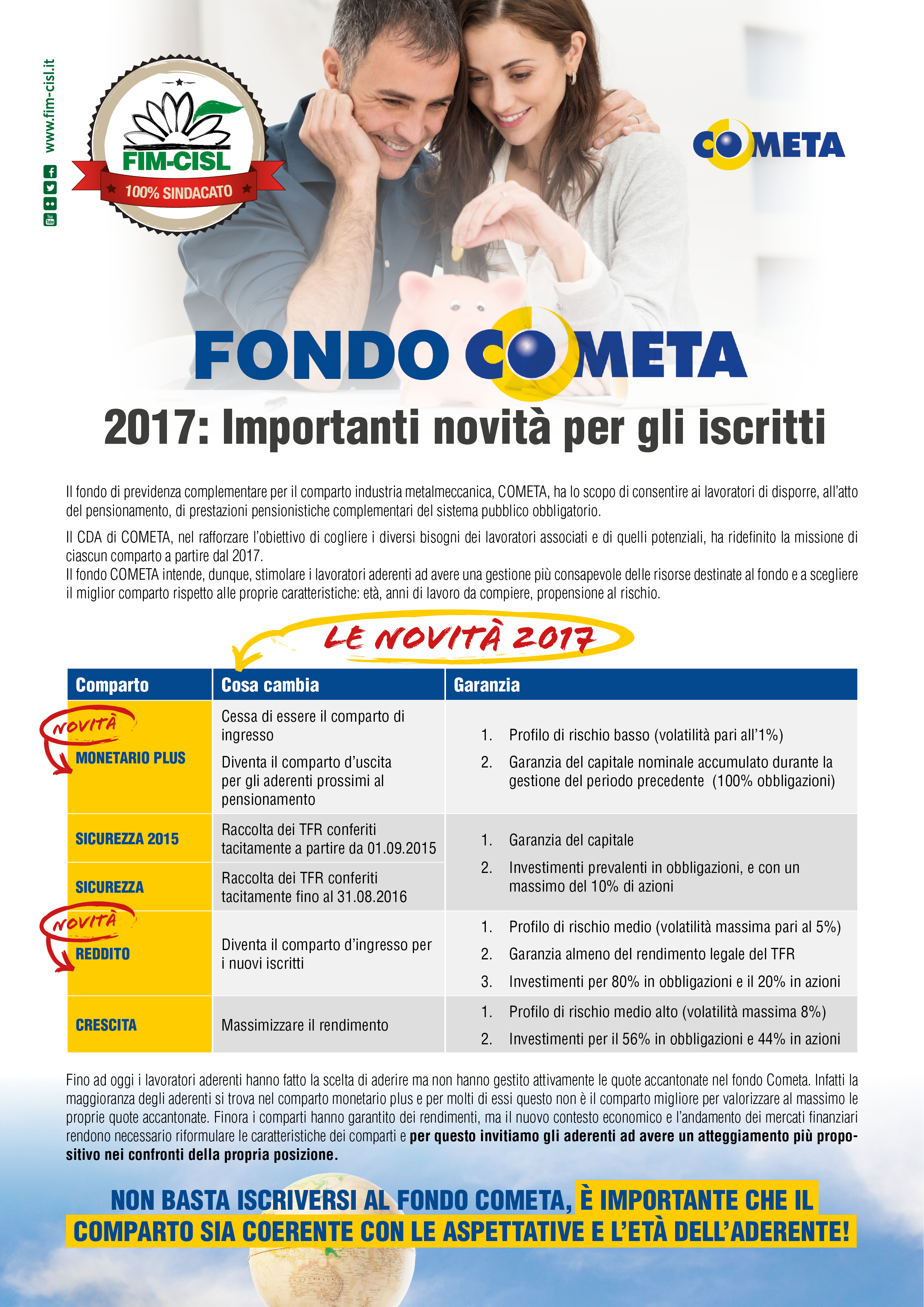 Fondo Cometa, importanti novità | Fim Lombardia